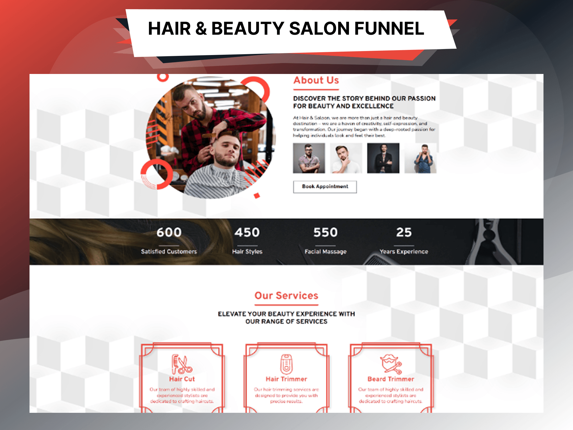 Hair & Beauty Salon Funnel — additional screen 1