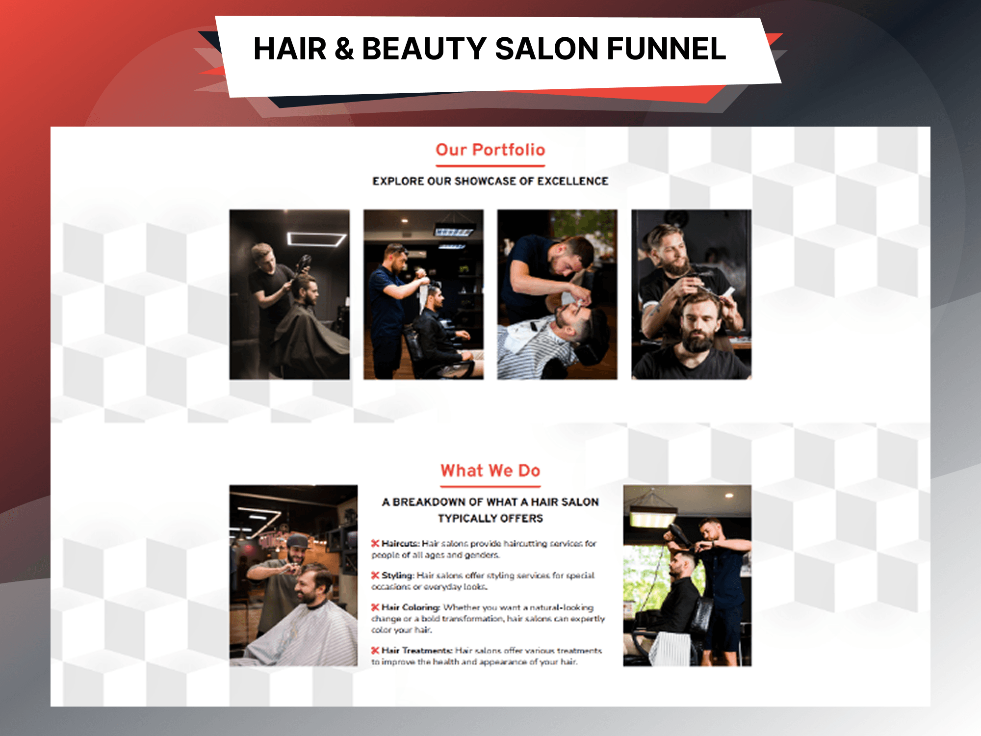 Hair & Beauty Salon Funnel — additional screen 2