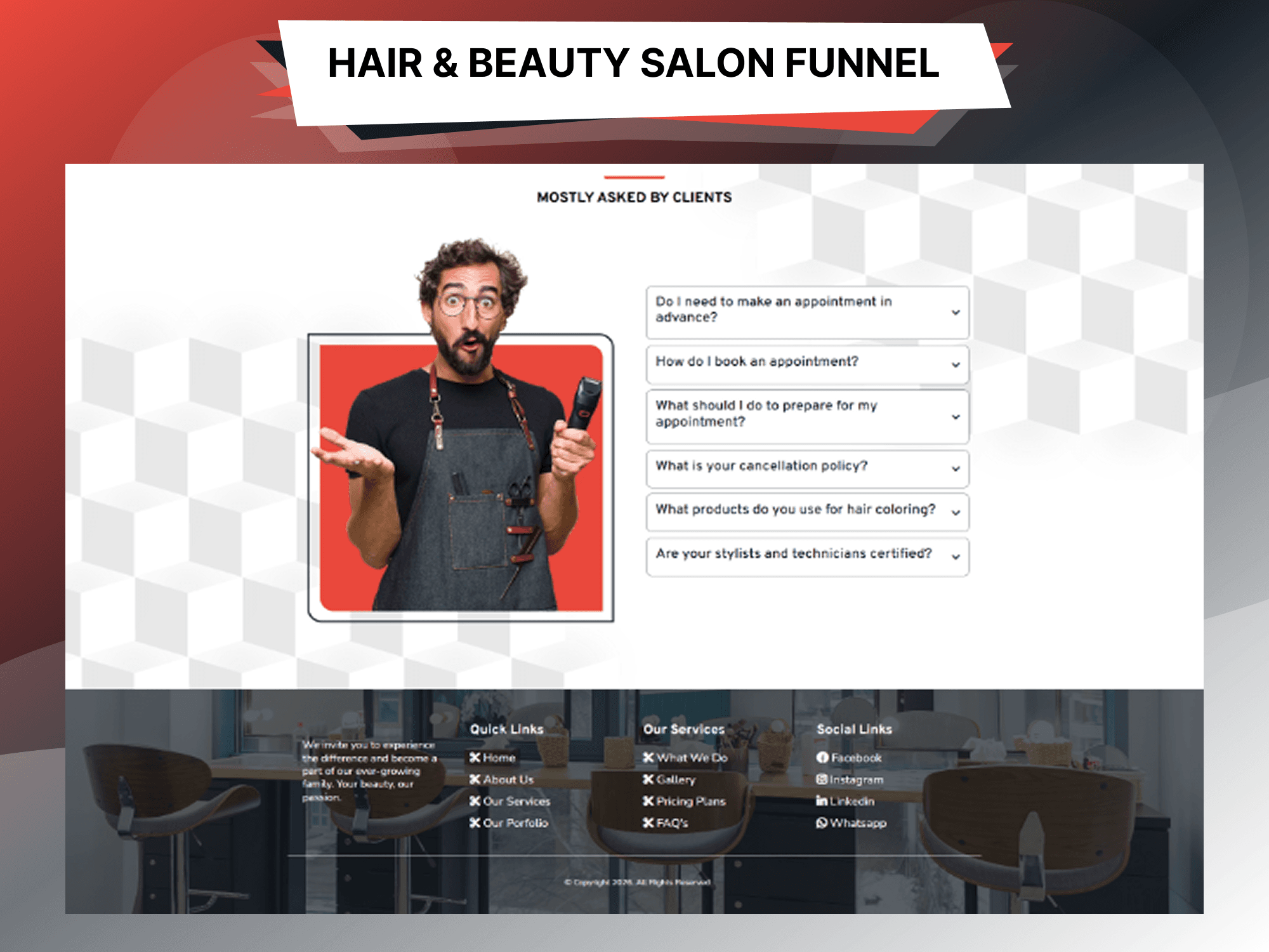 Hair & Beauty Salon Funnel — additional screen 4