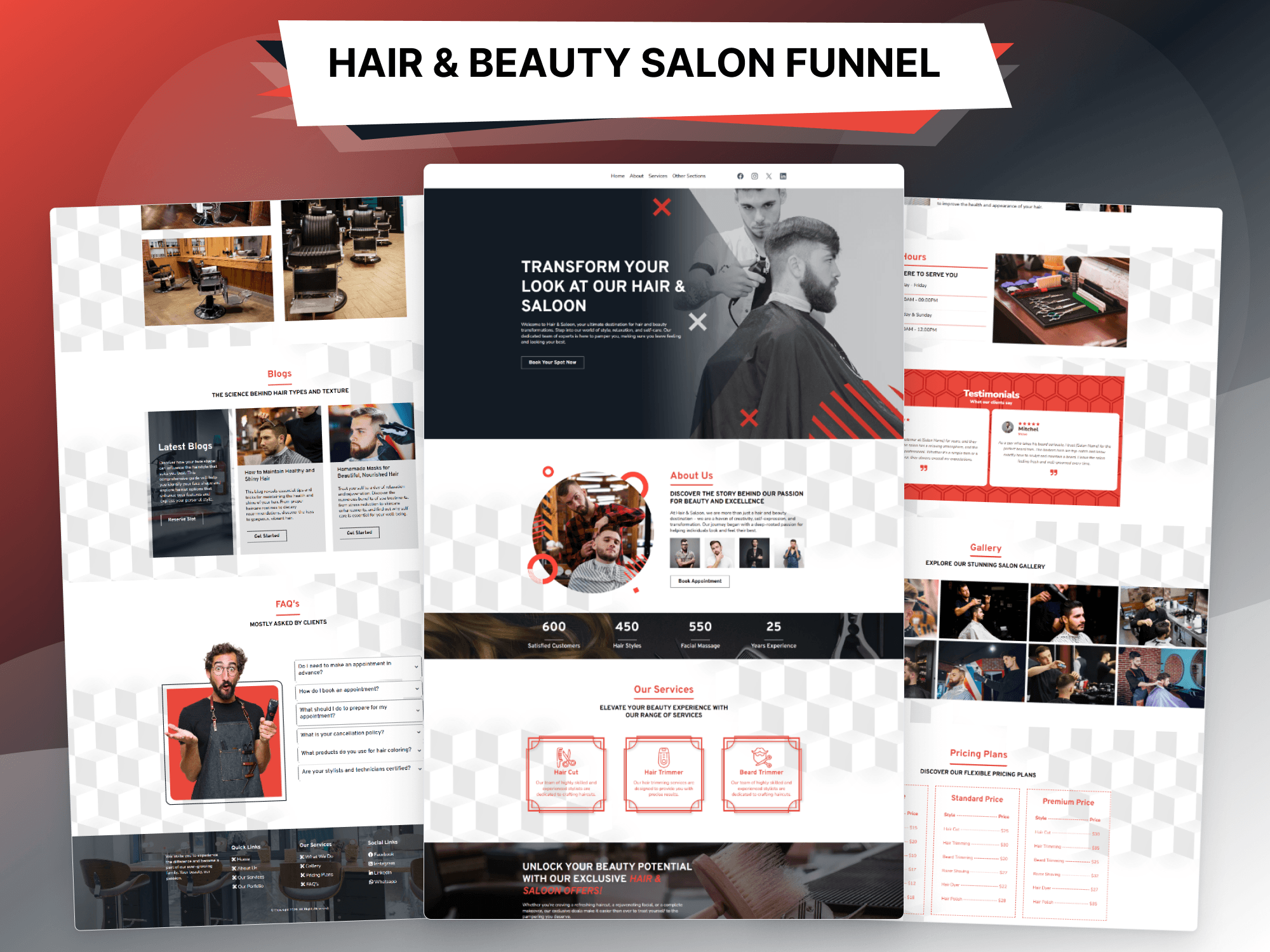 Hair & Beauty Salon Funnel — additional screen 5
