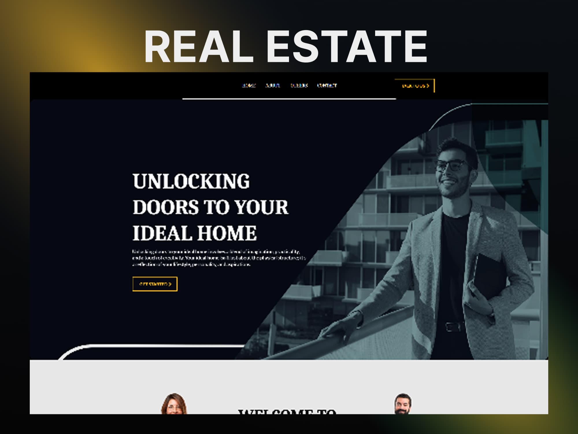 Real Estate Funnel — a property-focused GoHighLevel lead generation and appointment funnel by GitzTech, spanning featured property presentation, building amenities, neighborhood browsing, and a viewing-booking flow.